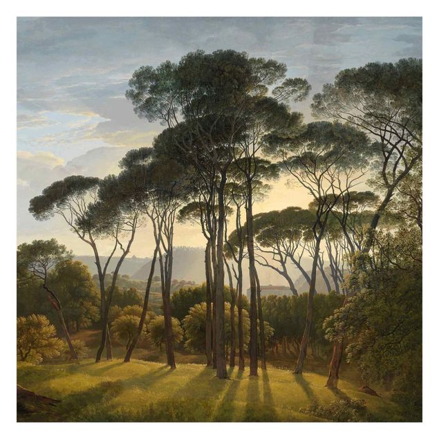 Carta da parati - Hendrik Voogd paesaggio con alberi in olio
