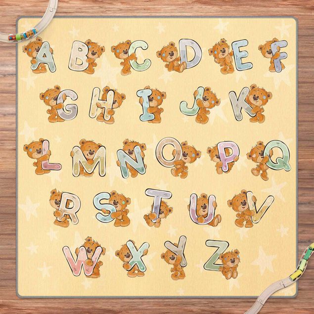 Tappeti a tessitura piatta Impariamo l'alfabeto con Teddy dalla A alla Z