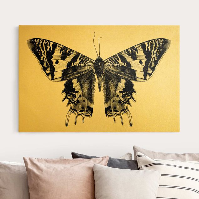 Quadri con farfalle Illustrazione di farfalla del Madagascar che vola