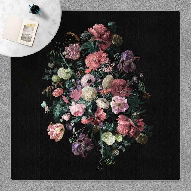 Tappeti neri Jan Davidsz de Heem - Bouquet di fiori scuro