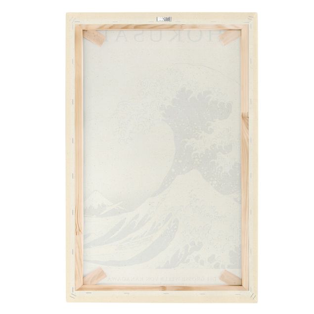Quadro su tela naturale - Katsushika Hokusai - La grande onda di Kanagawa - Edizione museo - Formato verticale 2:3