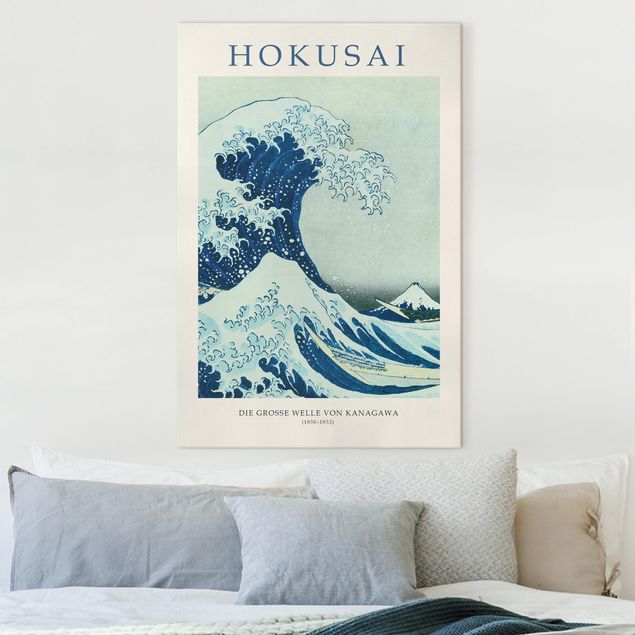 Riproduzioni su tela Katsushika Hokusai - La grande onda di Kanagawa - Edizione museo