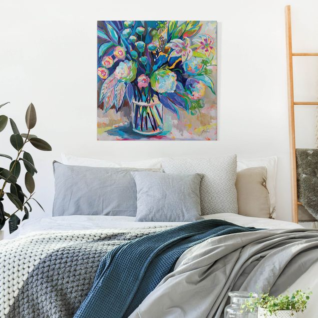 Quadri moderni per soggiorno Bouquet dai colori vivaci