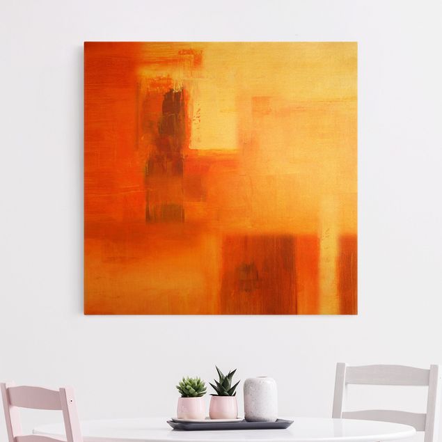 quadro astratto Composizione in arancione e marrone 02