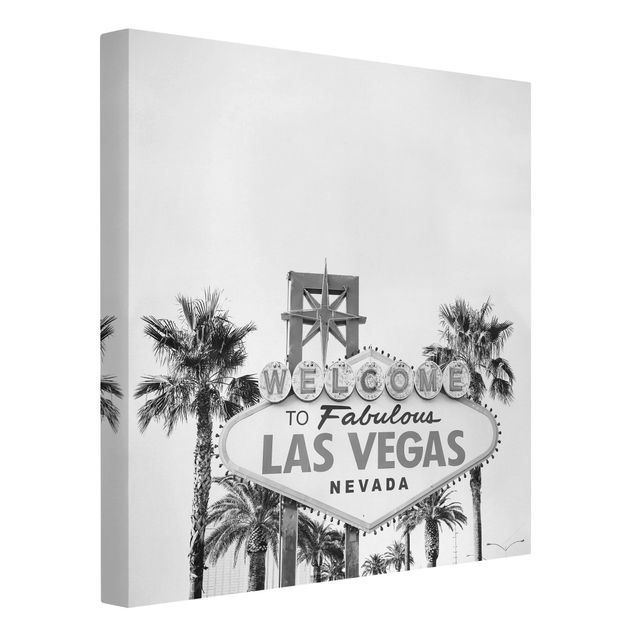 Stampa su tela Skyline di Las Vegas con scritte