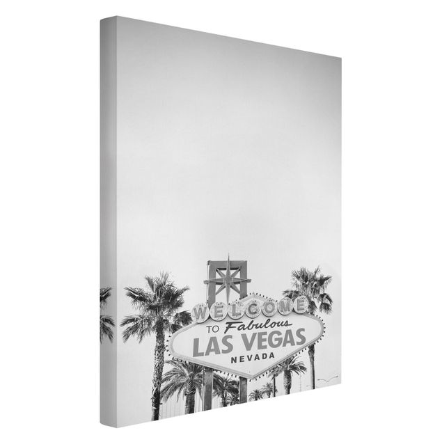 Stampa su tela Skyline di Las Vegas con scritte