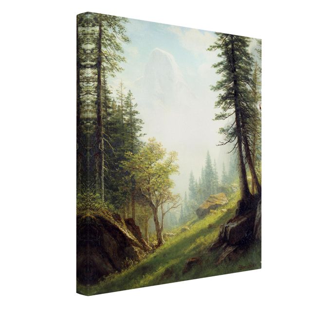Riproduzioni su tela quadri famosi Albert Bierstadt - Tra le Alpi Bernesi