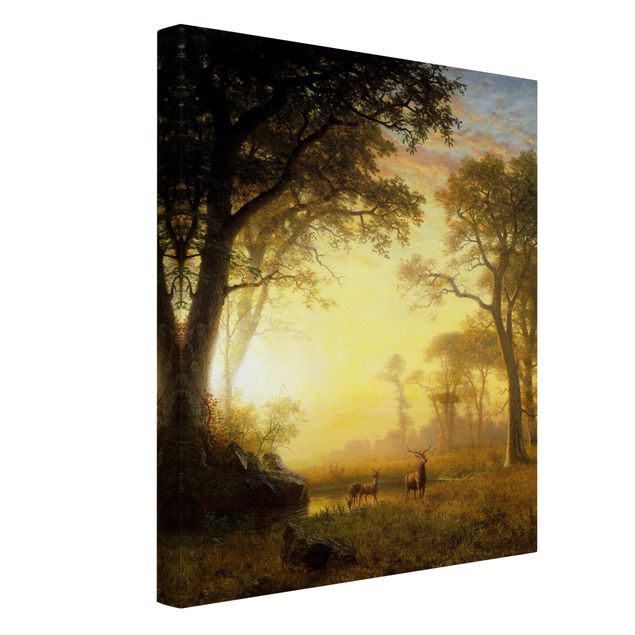Quadri foresta Albert Bierstadt - Luce nella foresta