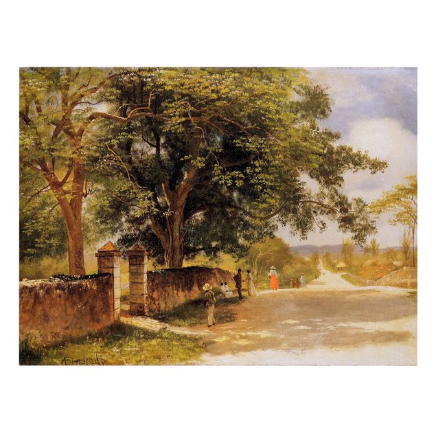 Stampa su tela - Albert Bierstadt - Street a Nassau - Orizzontale 4:3
