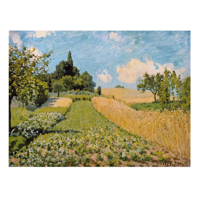 Stampe su tela Alfred Sisley - Paesaggio estivo con campi