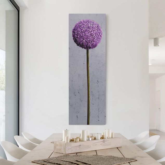 Quadri moderni per soggiorno Allium fiore a testa tonda