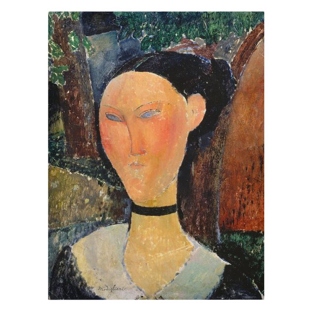 Stampa su tela - Amedeo Modigliani - Donna con un Collo di Velluto - Verticale 3:4