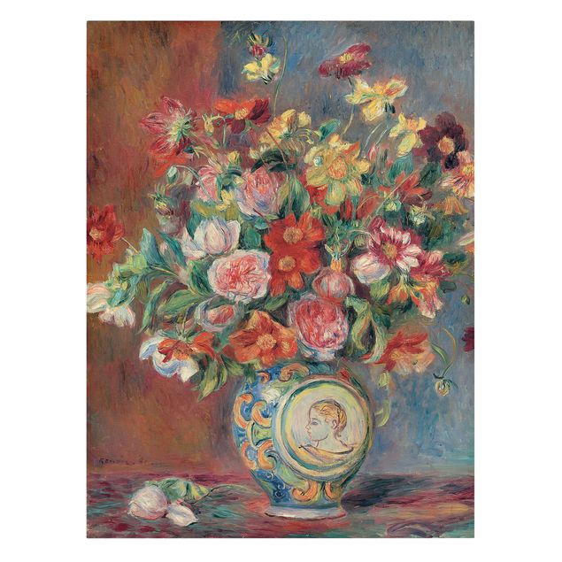 Stampa su tela Auguste Renoir - Vaso di fiori