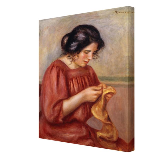 Stampa su tela - Auguste Renoir - Gabrielle rammendo - Verticale 3:4