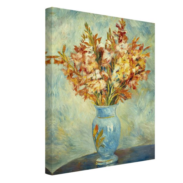 Quadri moderni per soggiorno Auguste Renoir - Gladioli in un vaso blu