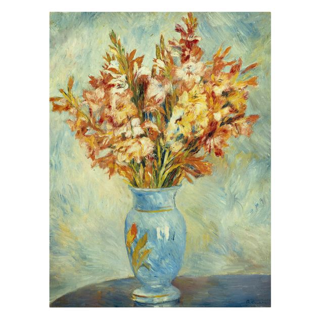 Stampe su tela Auguste Renoir - Gladioli in un vaso blu