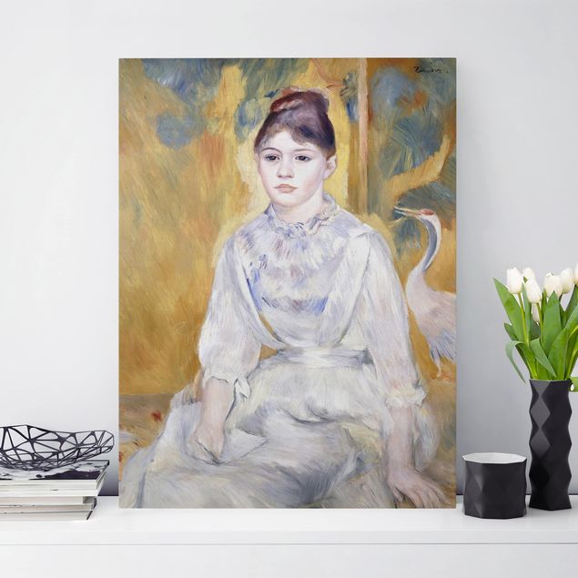 Riproduzioni su tela quadri famosi Auguste Renoir - Giovane ragazza con cigno