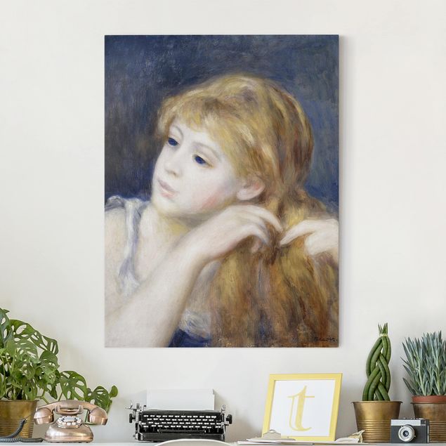 Riproduzioni su tela quadri famosi Auguste Renoir - Testa di giovane donna