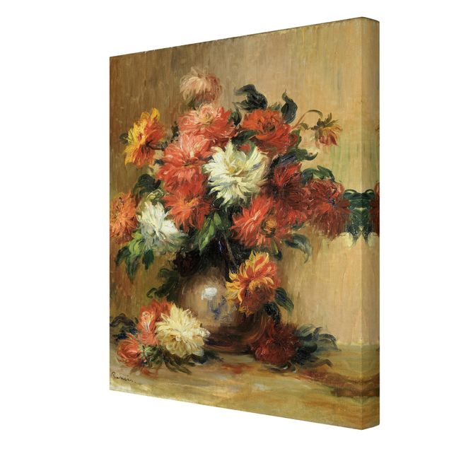 Stampa su tela - Auguste Renoir - Natura morta con Dahlia - Verticale 3:4