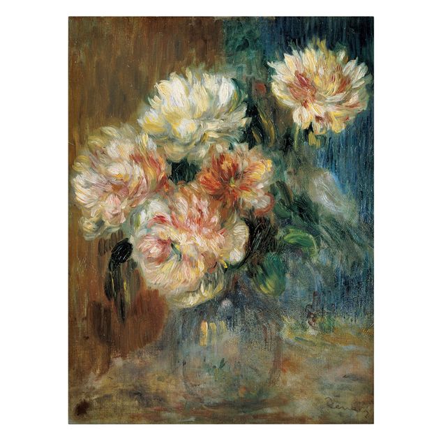 Stampa su tela Auguste Renoir - Vaso di peonie