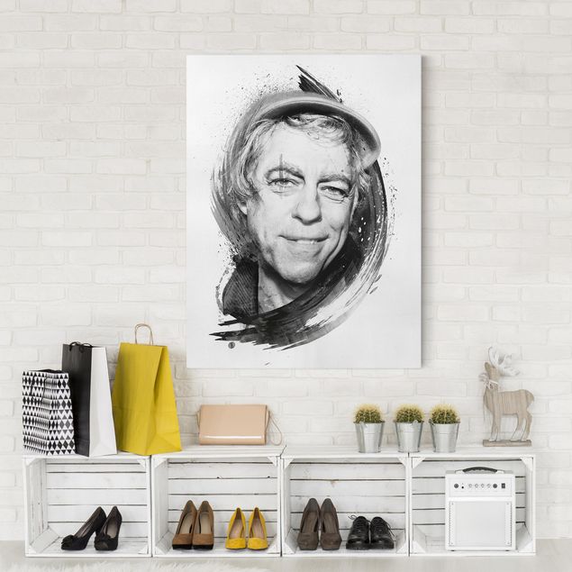 Quadri moderni per soggiorno Bob Geldof - Strassenkoeter - Viva Con Agua