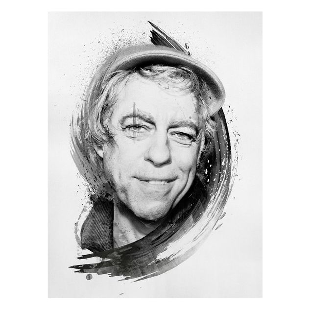 Stampa su tela - Bob Geldof - Strassenkoeter - Viva Con Agua - Verticale 3:4