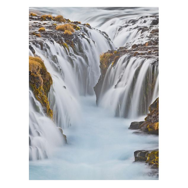 Stampa su tela - Bruarfoss Waterfall In Iceland - Verticale 3:4