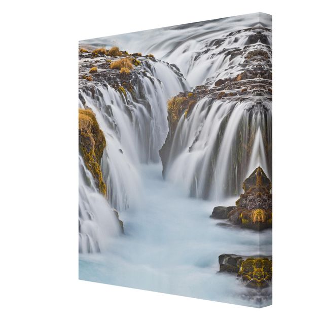 Stampa su tela - Bruarfoss Waterfall In Iceland - Verticale 3:4