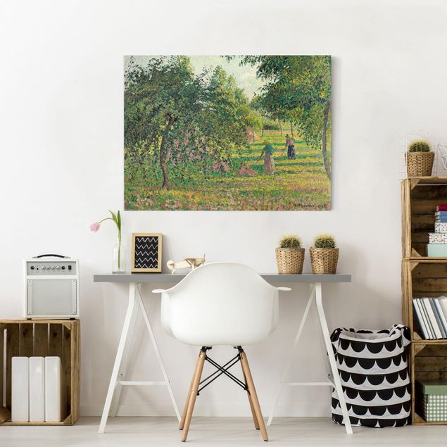 Riproduzione quadri su tela Camille Pissarro - Meli e ortiche, Eragny