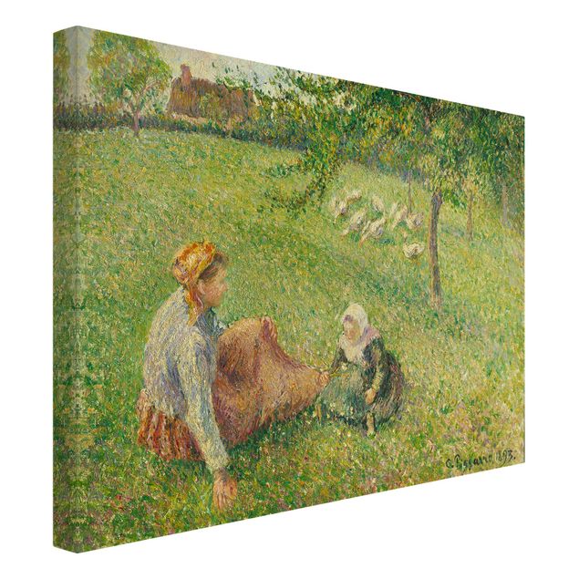 Stampa su tela - Camille Pissarro - La ragazza delle oche - Orizzontale 4:3