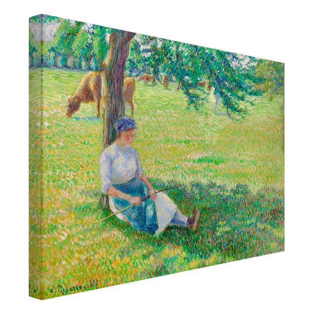 Quadri moderni per soggiorno Camille Pissarro - Cowgirl, Eragny