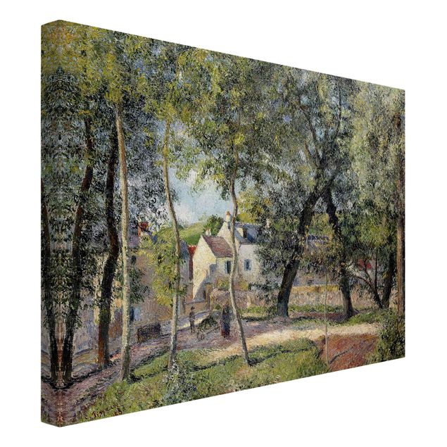 Stampa su tela Camille Pissarro - Paesaggio a Osny vicino all'irrigazione