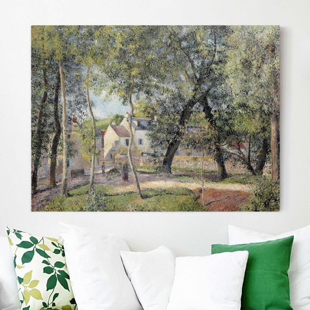 Riproduzioni su tela Camille Pissarro - Paesaggio a Osny vicino all'irrigazione