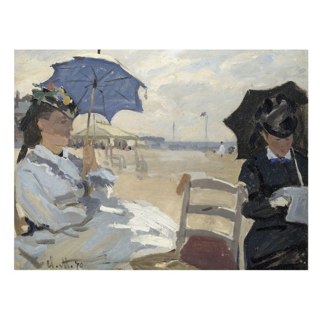 Stampa su tela Claude Monet - Sulla spiaggia di Trouville
