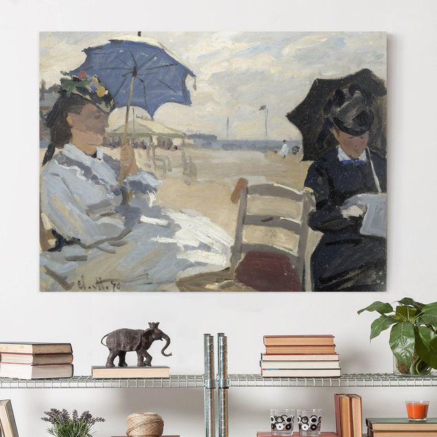 Stampe su tela paesaggio Claude Monet - Sulla spiaggia di Trouville