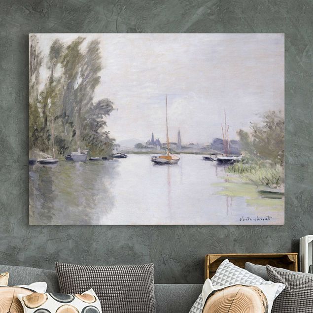 Quadri su tela paesaggio Claude Monet - Argenteuil vista dal piccolo braccio della Senna