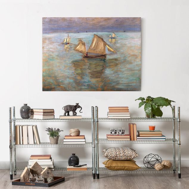 Riproduzioni su tela Claude Monet - Barche da pesca vicino a Pourville
