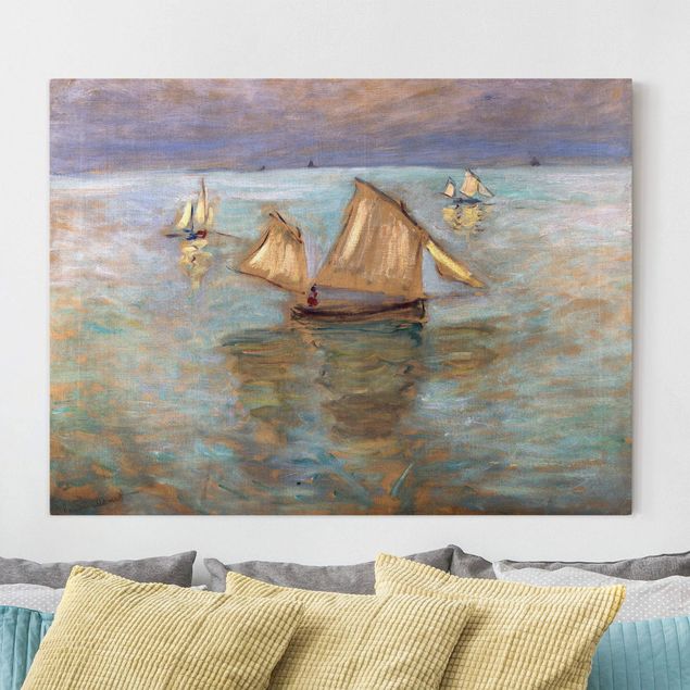 Stampe su tela paesaggio Claude Monet - Barche da pesca vicino a Pourville