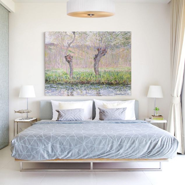 Tele con paesaggi Claude Monet - Alberi di salice in primavera