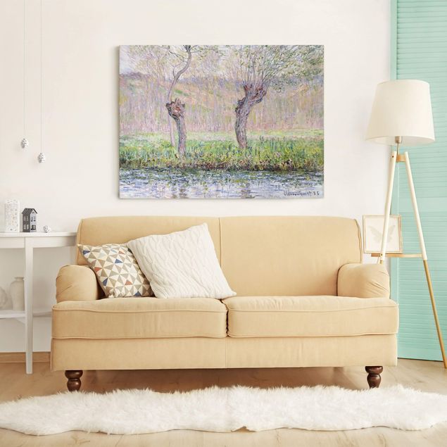 Riproduzioni su tela quadri famosi Claude Monet - Alberi di salice in primavera