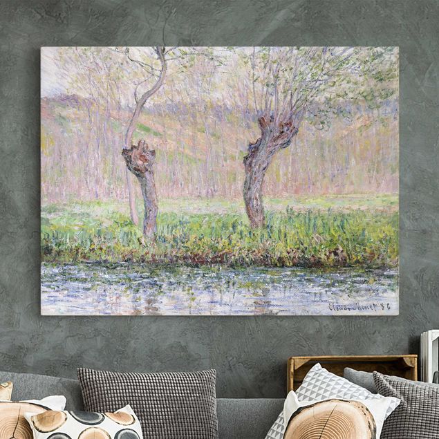 Quadri foresta Claude Monet - Alberi di salice in primavera
