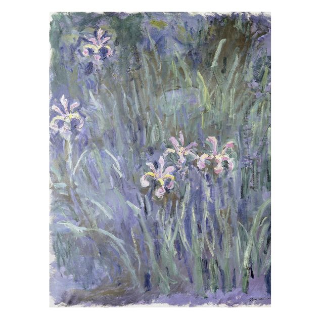 Stampa su tela Claude Monet - Iris
