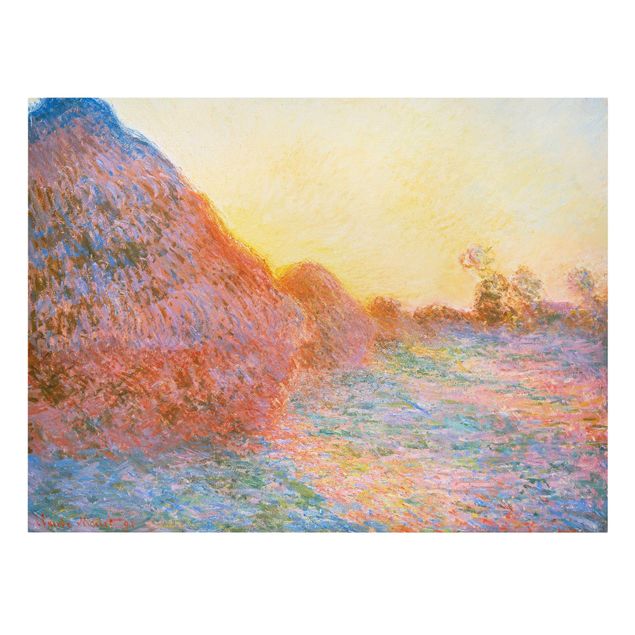Stampe su tela Claude Monet - Un pagliaio alla luce del sole