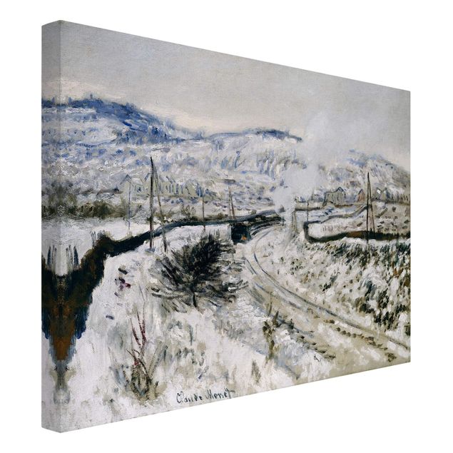 Stampa su tela Claude Monet - Treno nella neve ad Argenteuil
