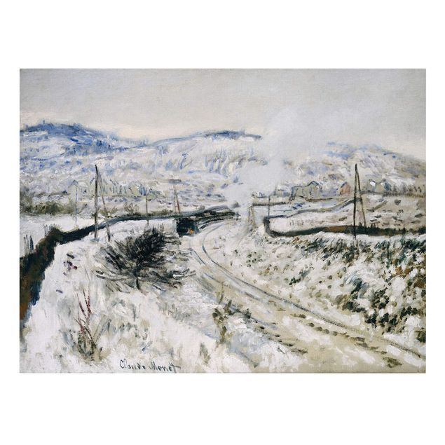 Stampa su tela - Claude Monet - Treno nella Neve ad Argenteuil - Orizzontale 4:3