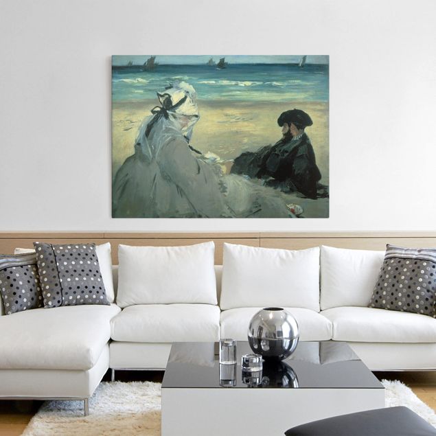 Riproduzioni su tela quadri famosi Edouard Manet - Sulla spiaggia