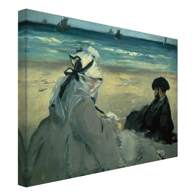 Quadri moderni per soggiorno Edouard Manet - Sulla spiaggia