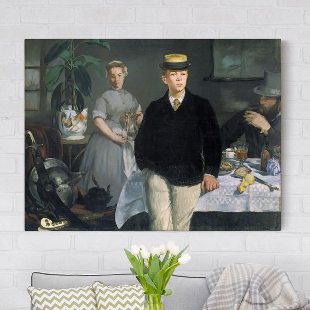 Riproduzione quadri su tela Edouard Manet - Pranzo nello studio