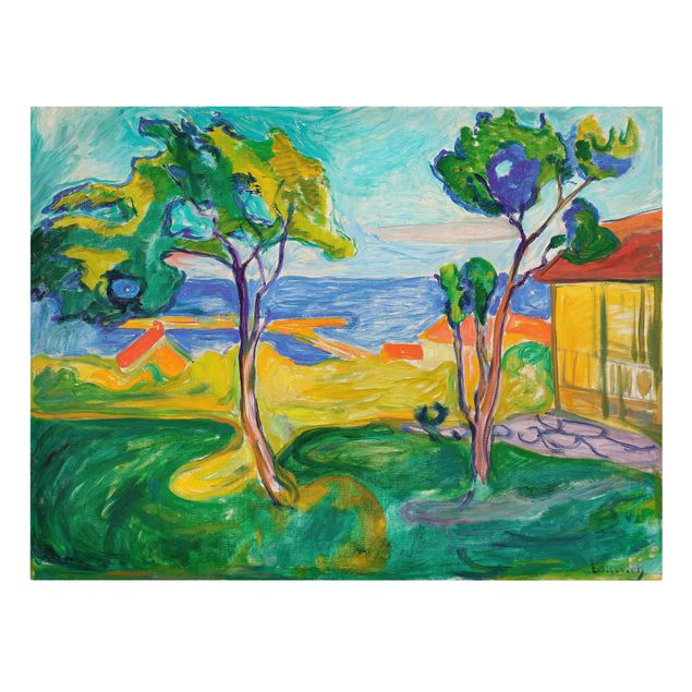 Stampa su tela Edvard Munch - Il giardino di Åsgårdstrand
