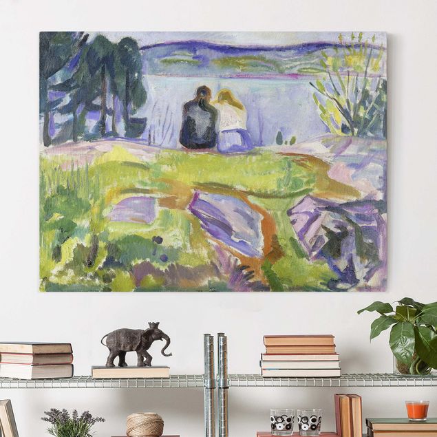 Riproduzione quadri su tela Edvard Munch - Primavera (coppia di innamorati sulla riva)